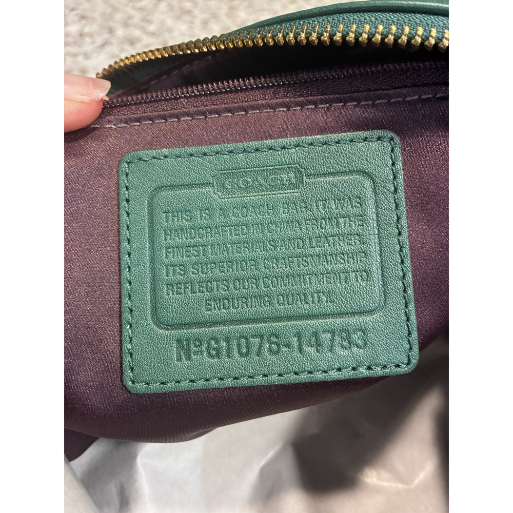 Authentic Coach Kristen 14783 Green Leather Hobo Shoulder Bag NEW! - Picture 3 of 11